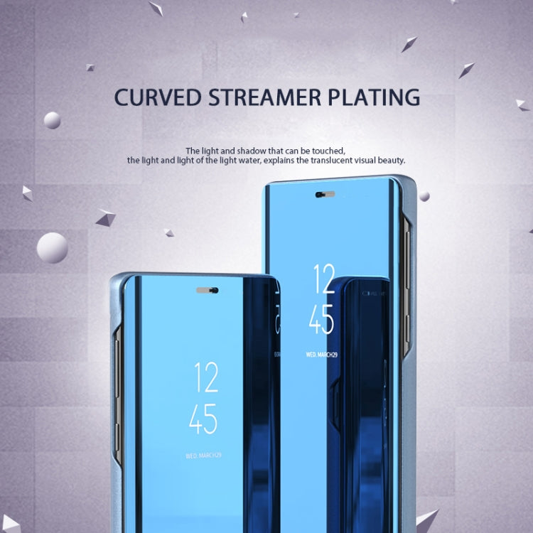 Mirror Clear View Horizontal Flip PU Smart Leather Case for Galaxy A7 (2018), with Holder, For Galaxy A7 (2018) - HoMEdemic™ 
