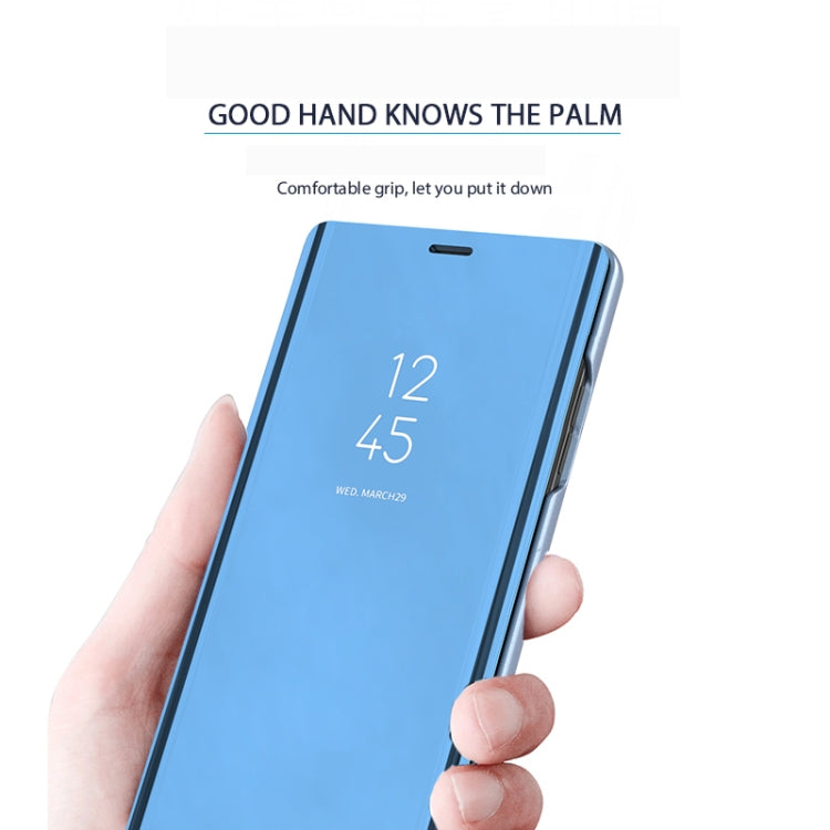 Mirror Clear View Horizontal Flip PU Smart Leather Case for Galaxy A7 (2018), with Holder, For Galaxy A7 (2018) - HoMEdemic™ 