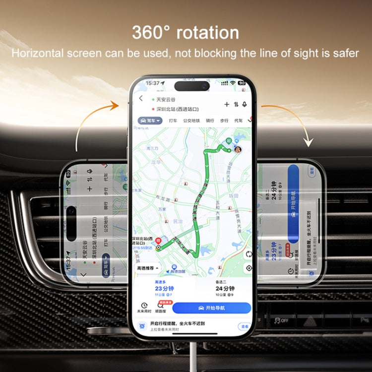 Momax Cm32 Q2 Mag Mount Metal Magnetic Wireless Fast Charging Car Holder - HoMEdemic™ 
