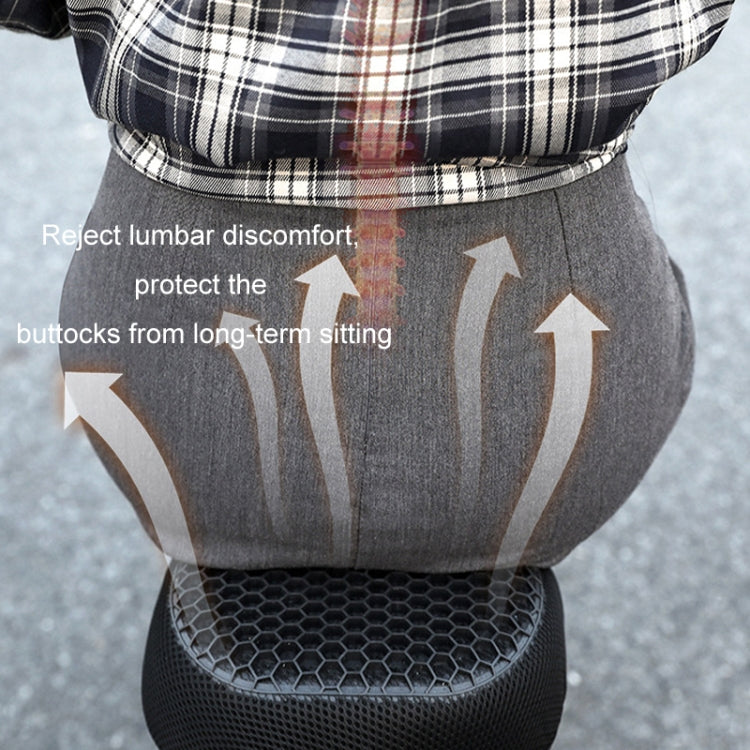 Motorcycle Breathable Massage Waterproof Sun-proof Silicone Seat Cushion(Black) - HoMEdemic™ 