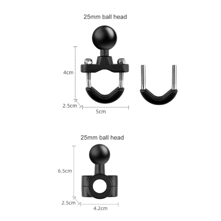 Motorcycle Clamps Handlebar Fixed Mount 3 in 1 U-Type Mount Selfie Stick - HoMEdemic™ 