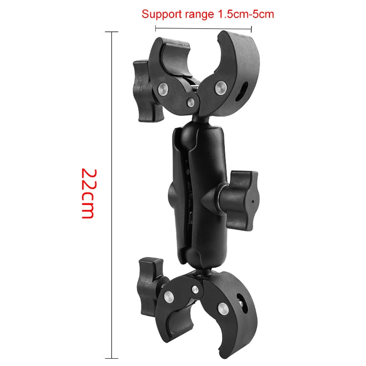 Motorcycle Dual-heads Crabs Clamps Handlebar Fixed Mount, Length:22cm - HoMEdemic™ 
