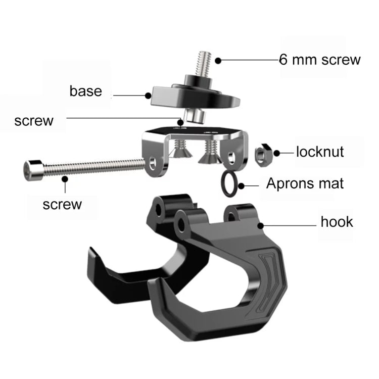 Motorcycle Electric Bike Item Movable Double Hooks Aluminum Helmet Hanger Modification Accessories(Red) - HoMEdemic™ 
