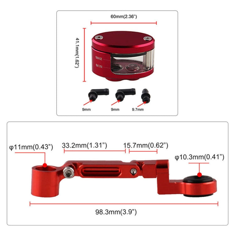 Motorcycle Modification Parts Front Brake Fluid Oil Universal Brake Oil Cup for Kawasaki / Suzuki - HoMEdemic™ 