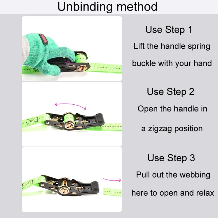 Motorcycle Ratchet Tensioner Cargo Bundling And Luggage Fixing Straps, Specification: Orange 3m - HoMEdemic™ 