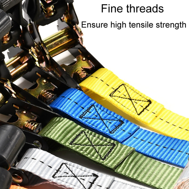 Motorcycle Ratchet Tensioner Cargo Bundling And Luggage Fixing Straps, Specification: Orange 5m - HoMEdemic™ 