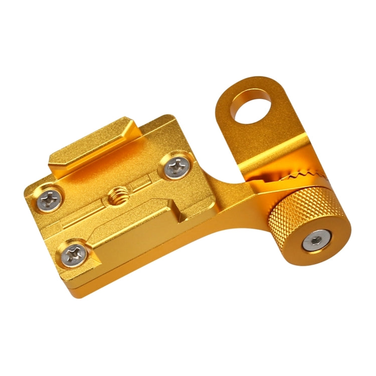 Motorcycle Rearview Mirror CNC Aluminum Alloy Stent Fixed Bracket Holder for GoPro, Insta360, DJI and Other Action Cameras(Gold) - HoMEdemic™ 