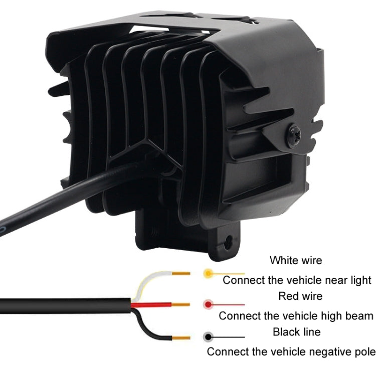 Motorcycle Strong Light With Lens Spotlight Electrical Bike Conversion Spotlight Paving Light(White And Yellow Dual Light) - HoMEdemic™ 