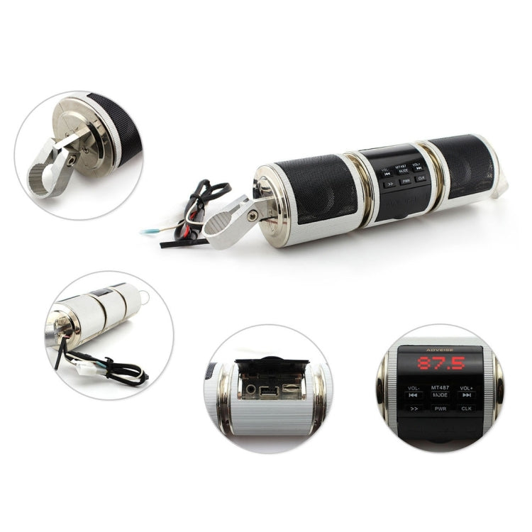 Motorcycle Waterproof Aluminum Shell Bluetooth Handle Stereo Speaker, Support BT/MP3/FM/TF - HoMEdemic™ 
