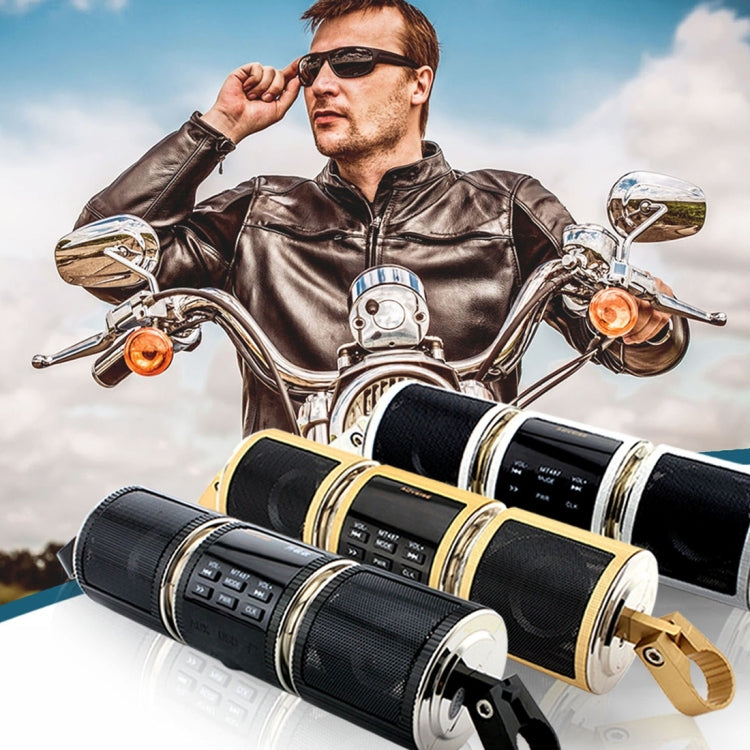 Motorcycle Waterproof Aluminum Shell Bluetooth Handle Stereo Speaker, Support BT/MP3/FM/TF - HoMEdemic™ 