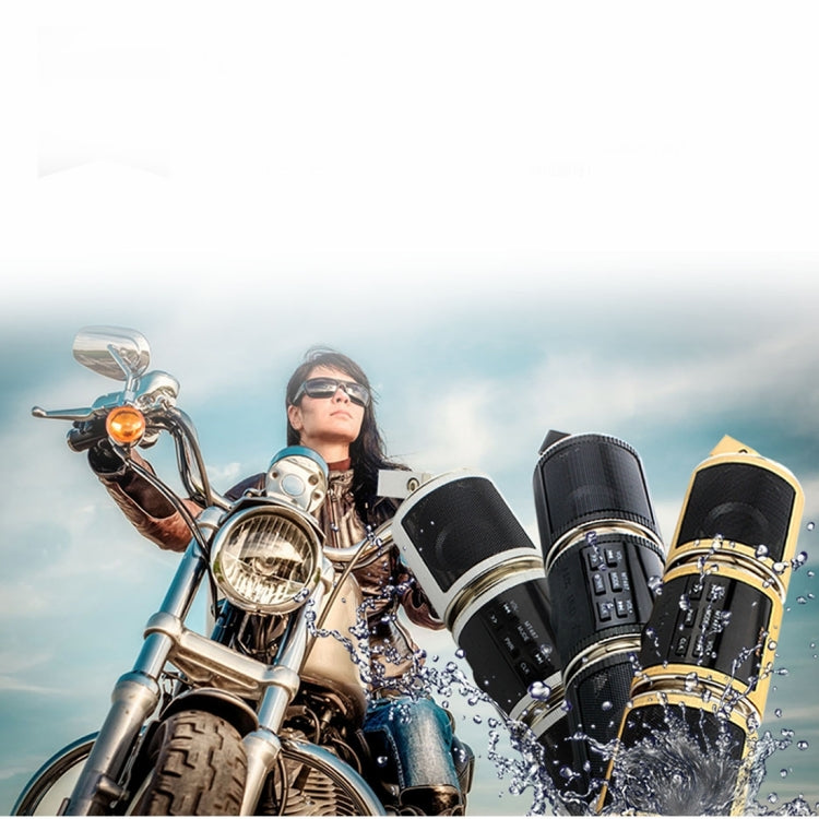 Motorcycle Waterproof Aluminum Shell Bluetooth Handle Stereo Speaker, Support BT/MP3/FM/TF - HoMEdemic™ 