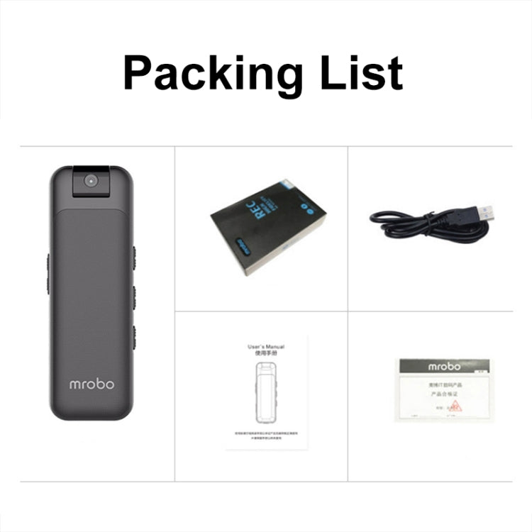 Mrobo D3 1080P Rotating Camera HD Infrared Night Recording Pen, Size: 16 GB(Black) - HoMEdemic™ 