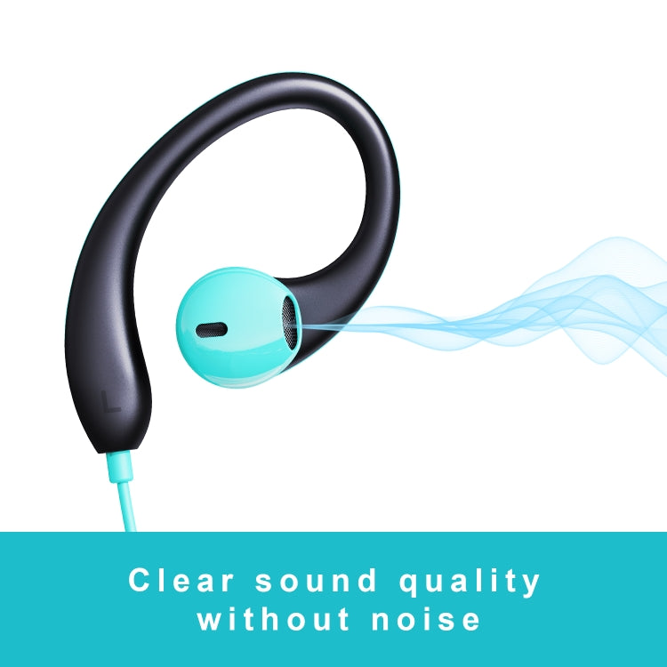 Mucro R12 Wired Stereo Over-Ear Sports Earphone, Length: 1.2m(Blue) - HoMEdemic™ 