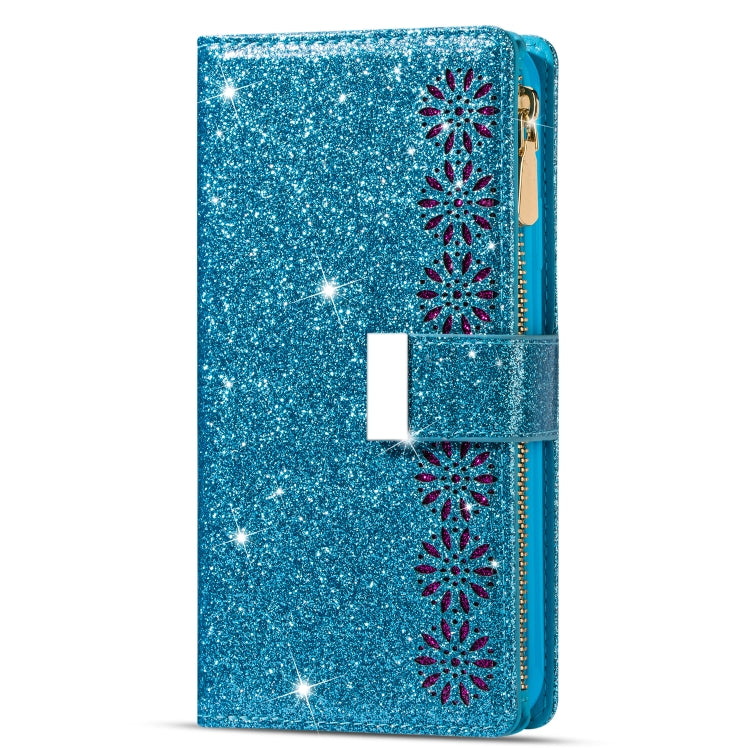 Multi-card Slots Laser Carving Glitter Zipper Leather Case, For Samsung Galaxy Z Fold 4 - HoMEdemic™ 