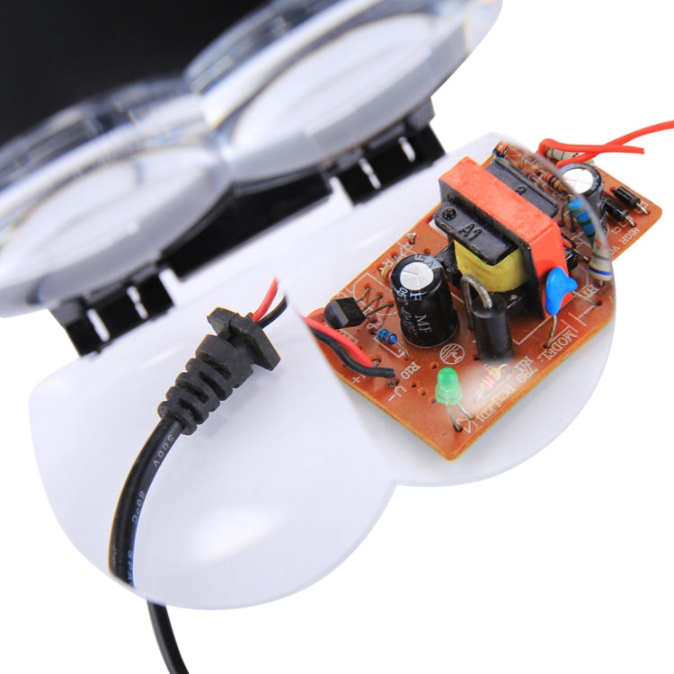 Multi-function Adjustable Maintenance Dentistry Reading Head Magnifier with 2 LED Light & 4 Lenses (1.7X, 2X, 2.5X, 4X), 5 Lens 1.0X-3.5X  (Black) - HoMEdemic™ 