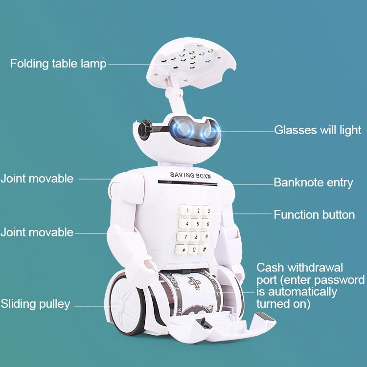 Multi-function Robot Piggy Bank Desk Lamp Code Money Box for Children - HoMEdemic™ 
