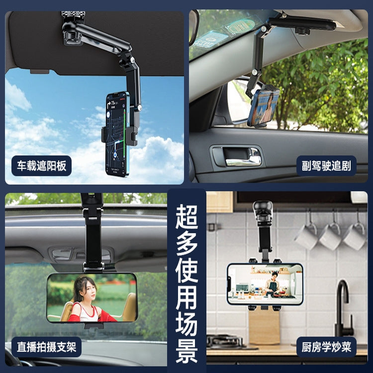 Multi functional Car Sun Visor Using Phone Holder(Black Grey) - HoMEdemic™ 