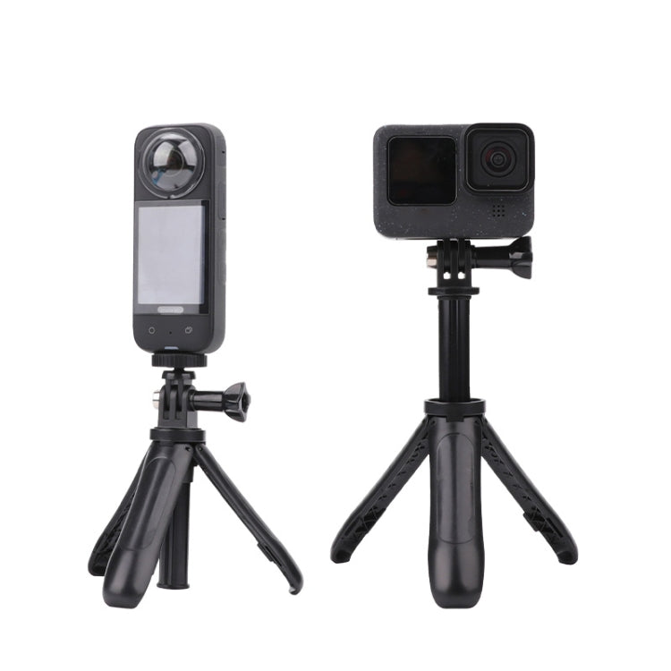 Multi-functional Foldable Tripod Holder Selfie Monopod Stick for GoPro, Insta360, DJI and Other Action Cameras, Length: 12-23cm (Black) - HoMEdemic™ 