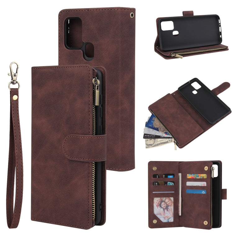 Multifunctional Retro Frosted Horizontal Flip Leather Case with Card Slot & Holder & Zipper Wallet & Photo Frame & Lanyard, For Samsung Galaxy A21s, For Samsung Galaxy Note20 Ultra, For Samsung Galaxy Note20 - HoMEdemic™ 