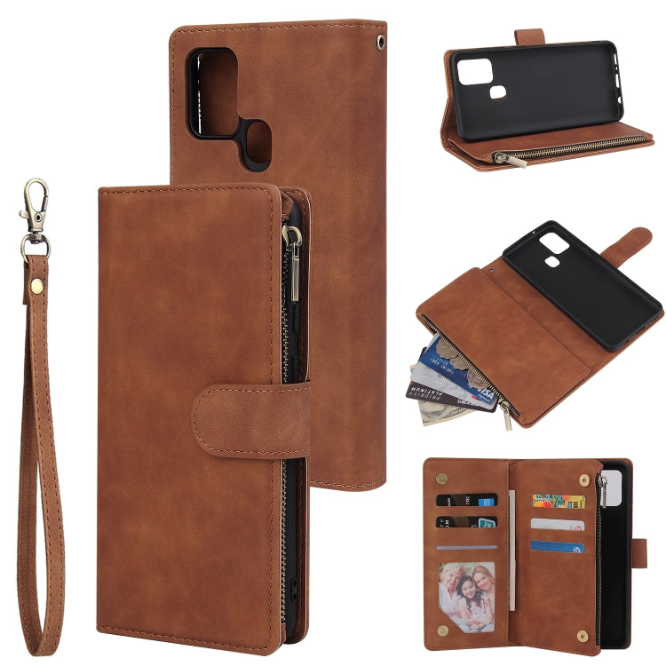 Multifunctional Retro Frosted Horizontal Flip Leather Case with Card Slot & Holder & Zipper Wallet & Photo Frame & Lanyard, For Samsung Galaxy A21s, For Samsung Galaxy Note20 Ultra, For Samsung Galaxy Note20 - HoMEdemic™ 