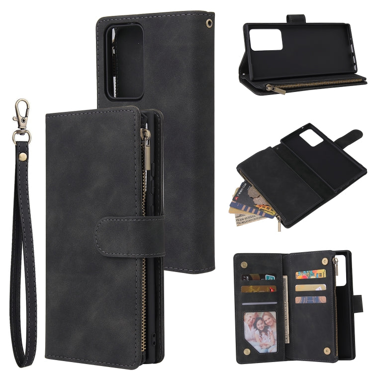 Multifunctional Retro Frosted Horizontal Flip Leather Case with Card Slot & Holder & Zipper Wallet & Photo Frame & Lanyard, For Samsung Galaxy A21s, For Samsung Galaxy Note20 Ultra, For Samsung Galaxy Note20 - HoMEdemic™ 