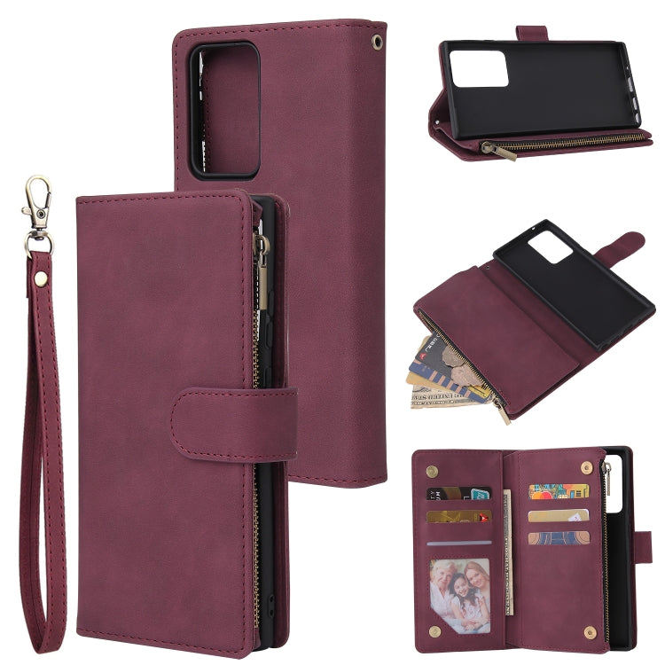 Multifunctional Retro Frosted Horizontal Flip Leather Case with Card Slot & Holder & Zipper Wallet & Photo Frame & Lanyard, For Samsung Galaxy A21s, For Samsung Galaxy Note20 Ultra, For Samsung Galaxy Note20 - HoMEdemic™ 