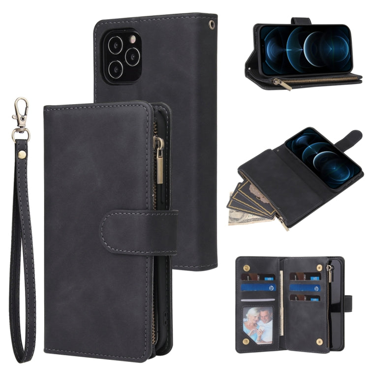 Multifunctional Retro Frosted Horizontal Flip Leather Case with Card Slot & Holder & Zipper Wallet & Photo Frame & Lanyard, For iPhone 12 Pro Max, For iPhone 12 / 12 Pro, For iPhone 12 mini, For Samsung Galaxy A11 - HoMEdemic™ 