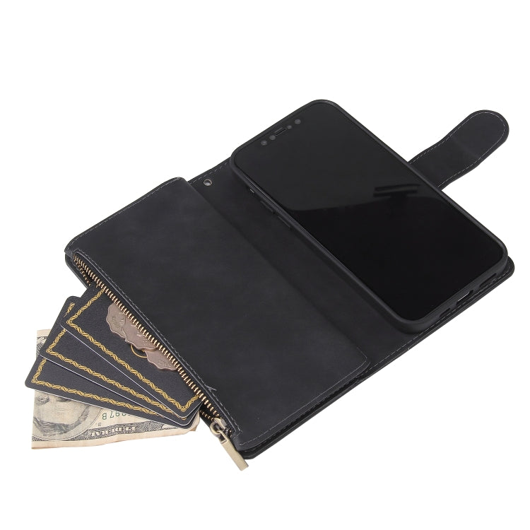 Multifunctional Retro Frosted Horizontal Flip Leather Case with Card Slot & Holder & Zipper Wallet & Photo Frame & Lanyard, For iPhone 12 Pro Max, For iPhone 12 / 12 Pro, For iPhone 12 mini, For Samsung Galaxy A11 - HoMEdemic™ 