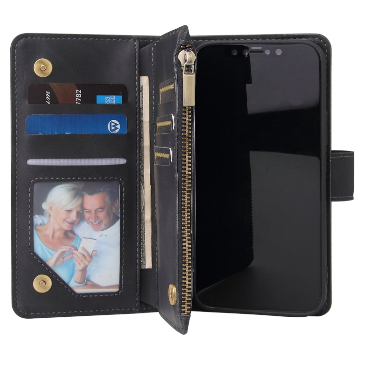 Multifunctional Retro Frosted Horizontal Flip Leather Case with Card Slot & Holder & Zipper Wallet & Photo Frame & Lanyard, For iPhone 12 Pro Max, For iPhone 12 / 12 Pro, For iPhone 12 mini, For Samsung Galaxy A11 - HoMEdemic™ 