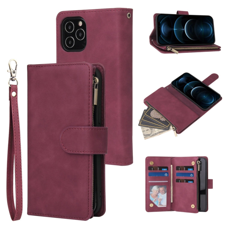 Multifunctional Retro Frosted Horizontal Flip Leather Case with Card Slot & Holder & Zipper Wallet & Photo Frame & Lanyard, For iPhone 12 Pro Max, For iPhone 12 / 12 Pro, For iPhone 12 mini, For Samsung Galaxy A11 - HoMEdemic™ 