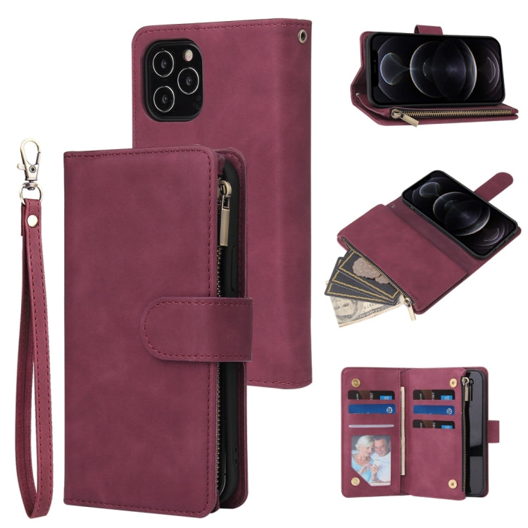 Multifunctional Retro Frosted Horizontal Flip Leather Case with Card Slot & Holder & Zipper Wallet & Photo Frame & Lanyard, For iPhone 12 Pro Max, For iPhone 12 / 12 Pro, For iPhone 12 mini, For Samsung Galaxy A11 - HoMEdemic™ 