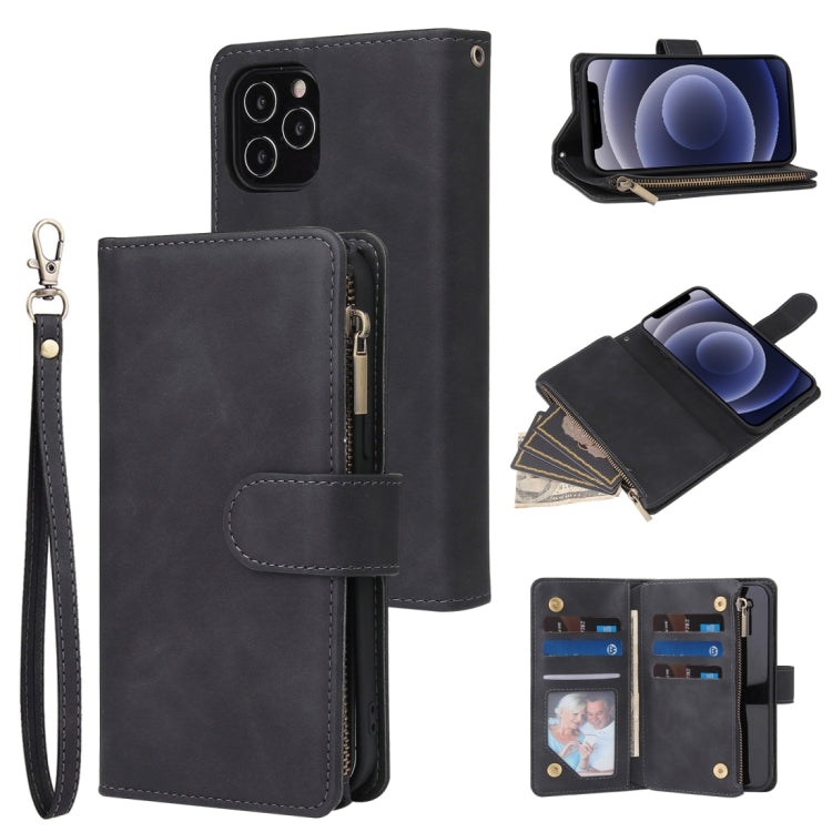 Multifunctional Retro Frosted Horizontal Flip Leather Case with Card Slot & Holder & Zipper Wallet & Photo Frame & Lanyard, For iPhone 12 Pro Max, For iPhone 12 / 12 Pro, For iPhone 12 mini, For Samsung Galaxy A11 - HoMEdemic™ 