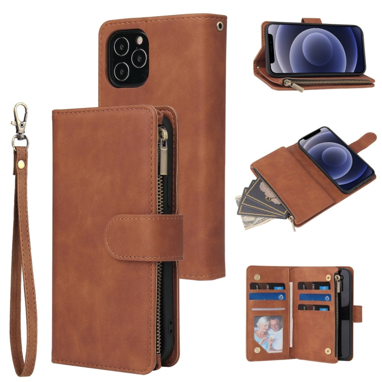 Multifunctional Retro Frosted Horizontal Flip Leather Case with Card Slot & Holder & Zipper Wallet & Photo Frame & Lanyard, For iPhone 12 Pro Max, For iPhone 12 / 12 Pro, For iPhone 12 mini, For Samsung Galaxy A11 - HoMEdemic™ 