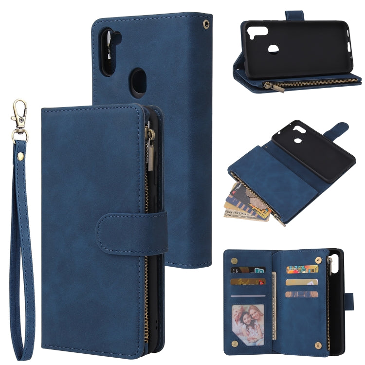 Multifunctional Retro Frosted Horizontal Flip Leather Case with Card Slot & Holder & Zipper Wallet & Photo Frame & Lanyard, For iPhone 12 Pro Max, For iPhone 12 / 12 Pro, For iPhone 12 mini, For Samsung Galaxy A11 - HoMEdemic™ 