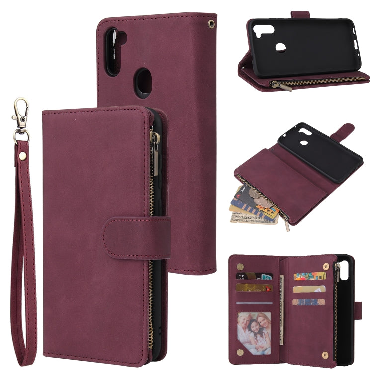 Multifunctional Retro Frosted Horizontal Flip Leather Case with Card Slot & Holder & Zipper Wallet & Photo Frame & Lanyard, For iPhone 12 Pro Max, For iPhone 12 / 12 Pro, For iPhone 12 mini, For Samsung Galaxy A11 - HoMEdemic™ 