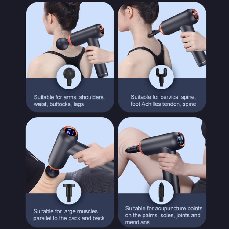 Muscles Relax Massager Fitness Equipment Fascia Gun, Colour: Storage Model (Black) - HoMEdemic™ 
