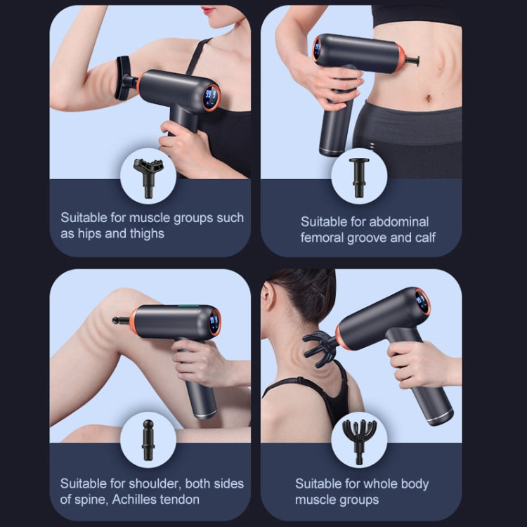 Muscles Relax Massager Fitness Equipment Fascia Gun, Colour: Storage Model (Black) - HoMEdemic™ 