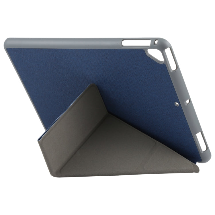 Mutural King Kong Series Deformation Holder Leather Tablet Case For iPad 9.7 2018 / 2017(Blue) - HoMEdemic™ 