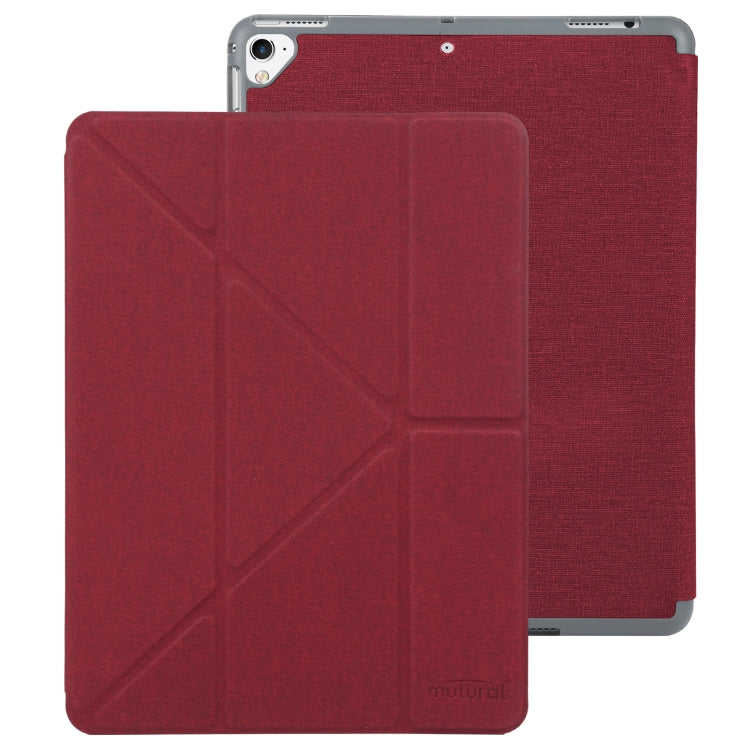Mutural King Kong Series Deformation Holder Leather Tablet Case For iPad 9.7 2018 / 2017(Red) - HoMEdemic™ 
