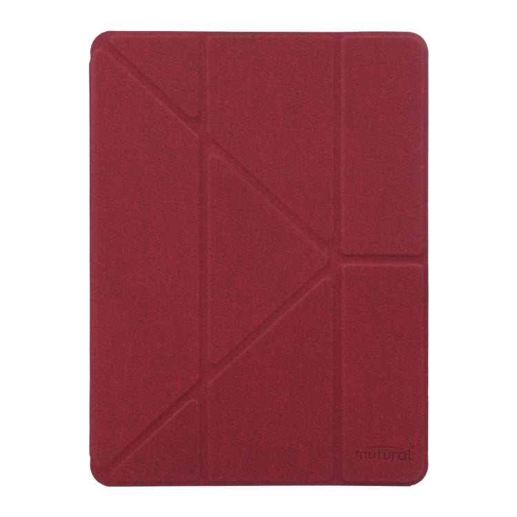 Mutural King Kong Series Deformation Holder Leather Tablet Case For iPad 9.7 2018 / 2017(Red) - HoMEdemic™ 