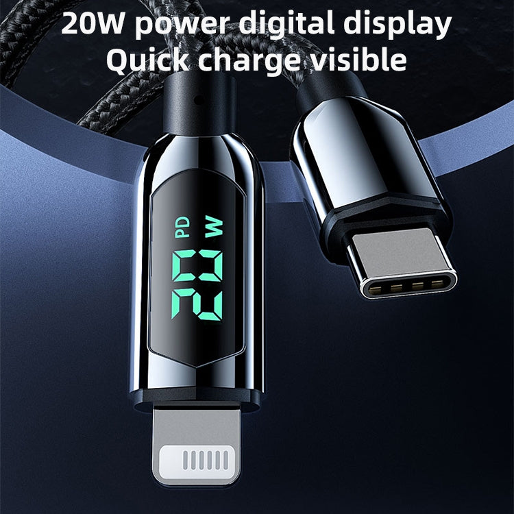 Mutural Li-CC001 1.2m PD20W Digital Display USB-C / Type-C to 8 Pin Charging Data Cable - HoMEdemic™ 