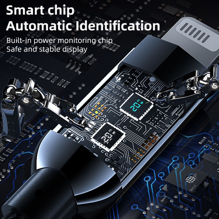 Mutural Li-CC001 1.2m PD20W Digital Display USB-C / Type-C to 8 Pin Charging Data Cable - HoMEdemic™ 
