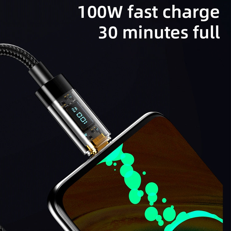 Mutural Li-CC005 1.2m PD20W Transparent Digital Display USB-C / Type-C to 8 Pin Charging Data Cable - HoMEdemic™ 