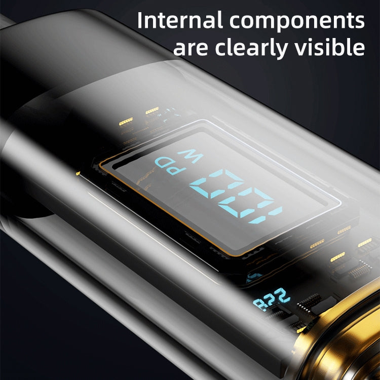 Mutural Li-CC005 1.2m PD20W Transparent Digital Display USB-C / Type-C to 8 Pin Charging Data Cable - HoMEdemic™ 