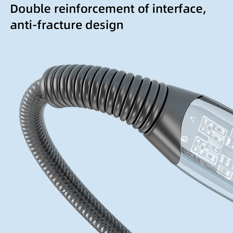 Mutural Li-CC010 1.2m PD20W Transparent USB-C / Type-C to 8 Pin Charging Data Cable - HoMEdemic™ 