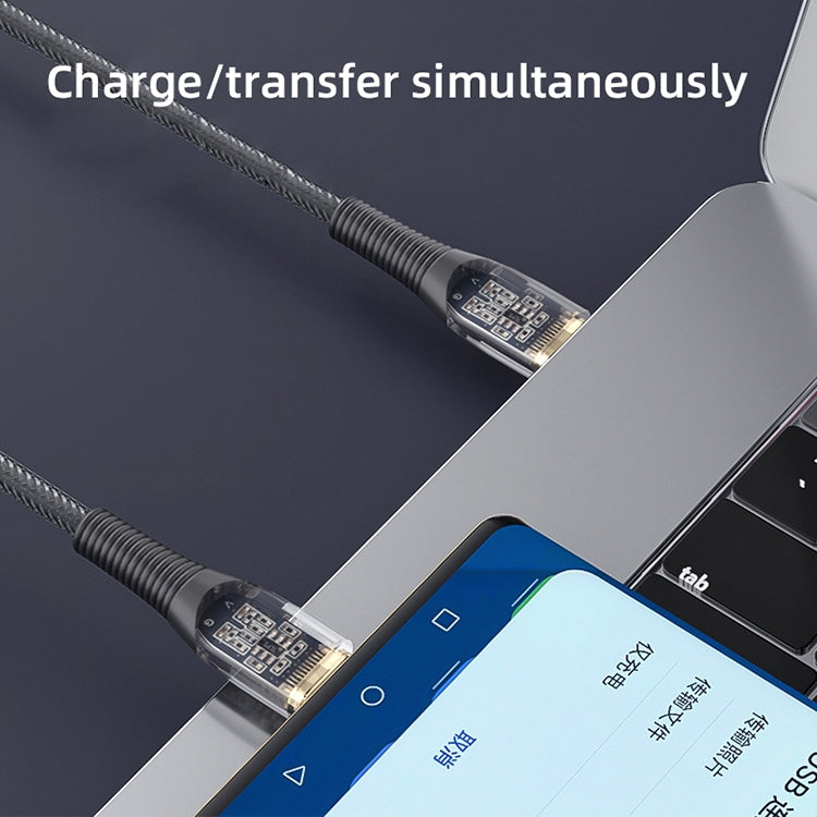 Mutural Li-CC010 1.2m PD20W Transparent USB-C / Type-C to 8 Pin Charging Data Cable - HoMEdemic™ 