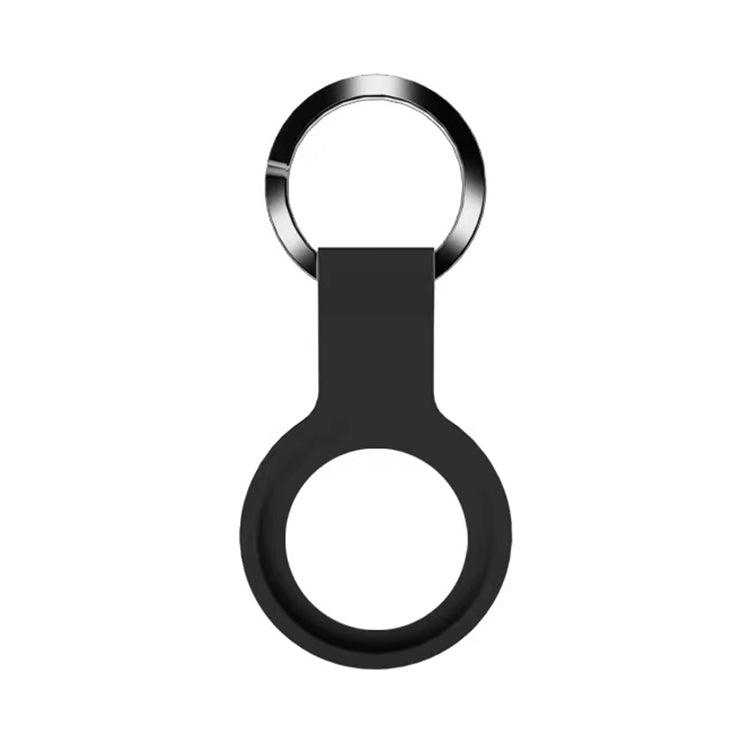Mutural Liquid Silicone Protective Case with Key Ring for AirTag 2nd Gen / AirTag 1st Gen (Black) - HoMEdemic™ 