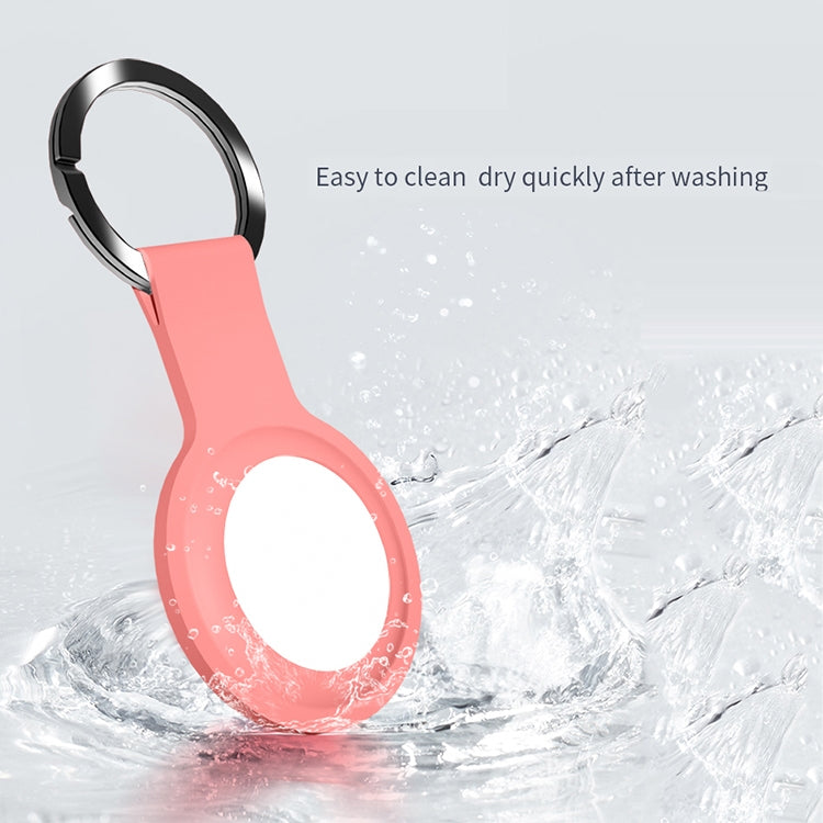 Mutural Liquid Silicone Protective Case with Key Ring for AirTag 2nd Gen / AirTag 1st Gen (Black) - HoMEdemic™ 