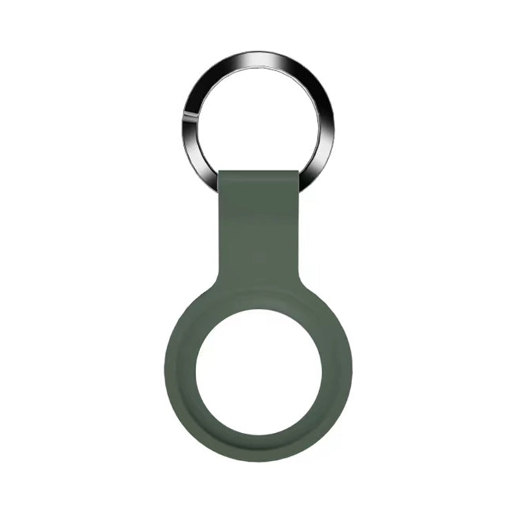 Mutural Liquid Silicone Protective Case with Key Ring for AirTag 2nd Gen / AirTag 1st Gen (Dark Green) - HoMEdemic™ 