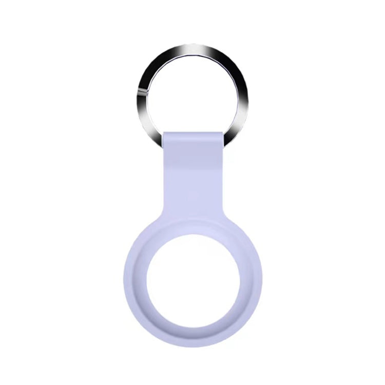 Mutural Liquid Silicone Protective Case with Key Ring for AirTag 2nd Gen / AirTag 1st Gen (Lavender) - HoMEdemic™ 